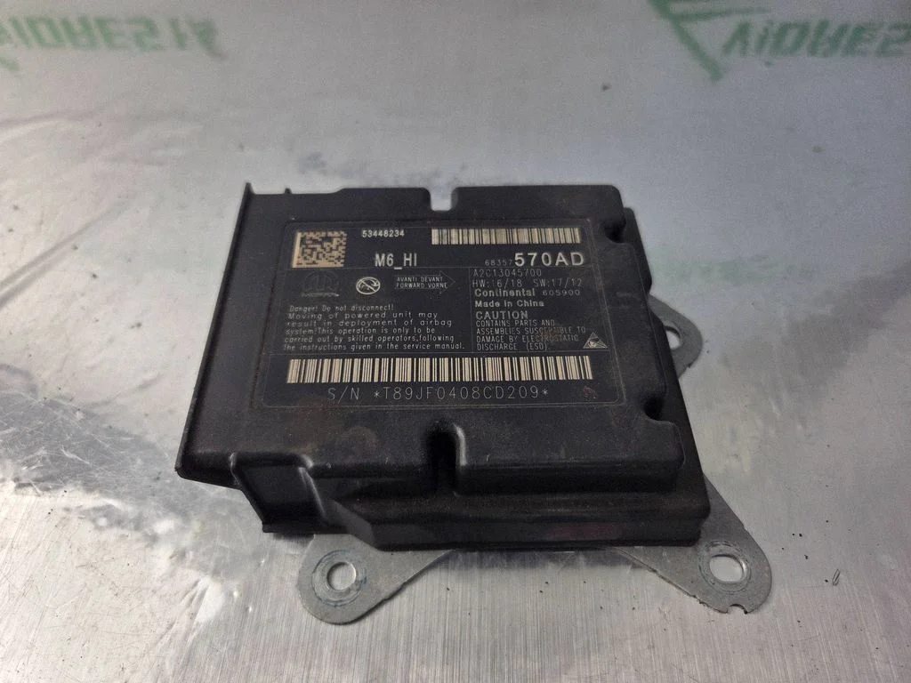 Drošības spilvenu vadības bloks 53448234