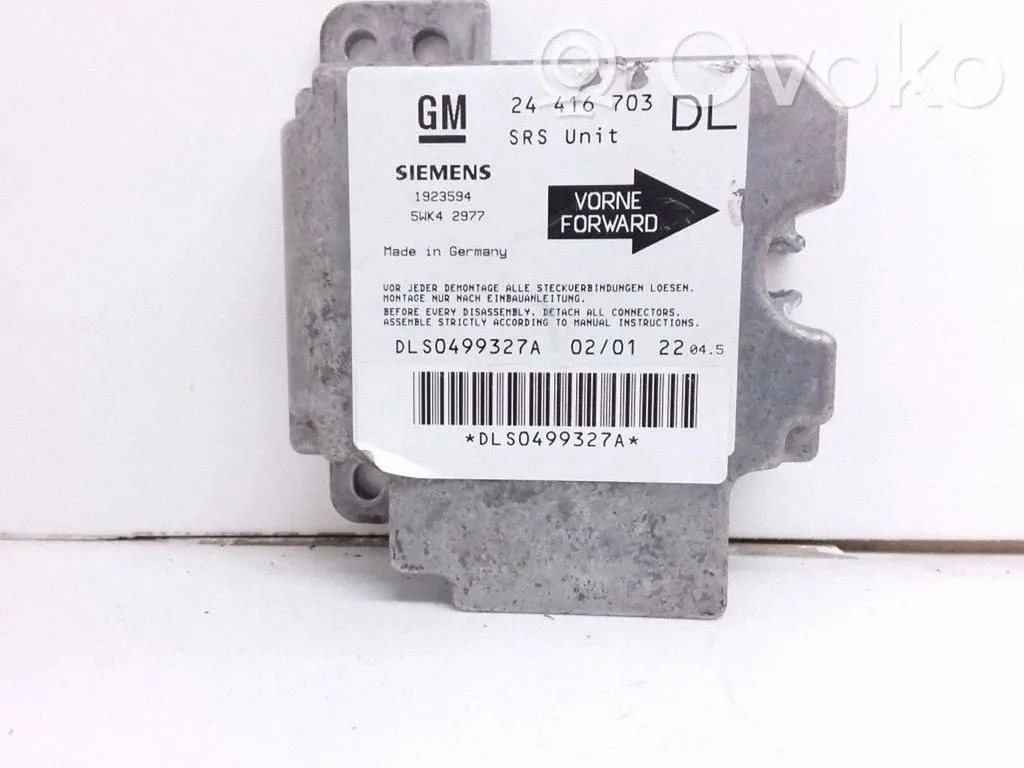 Drošības spilvenu vadības bloks – Opel Astra G (1998-2009)