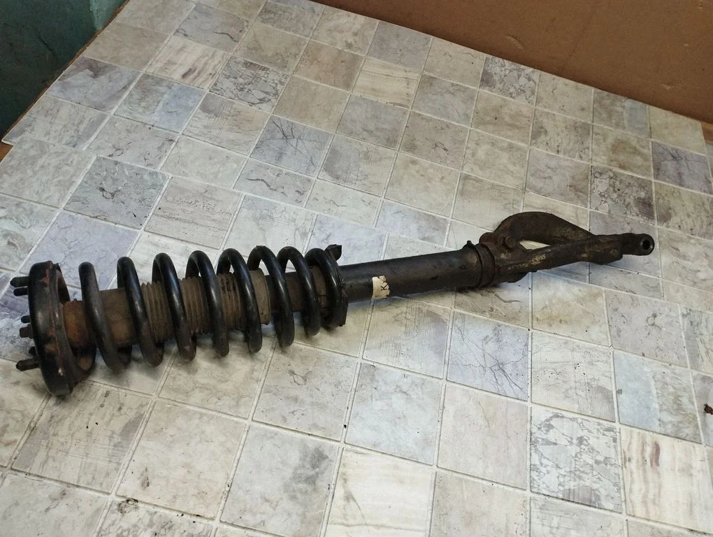 Front shock absorber with coil spring – front left