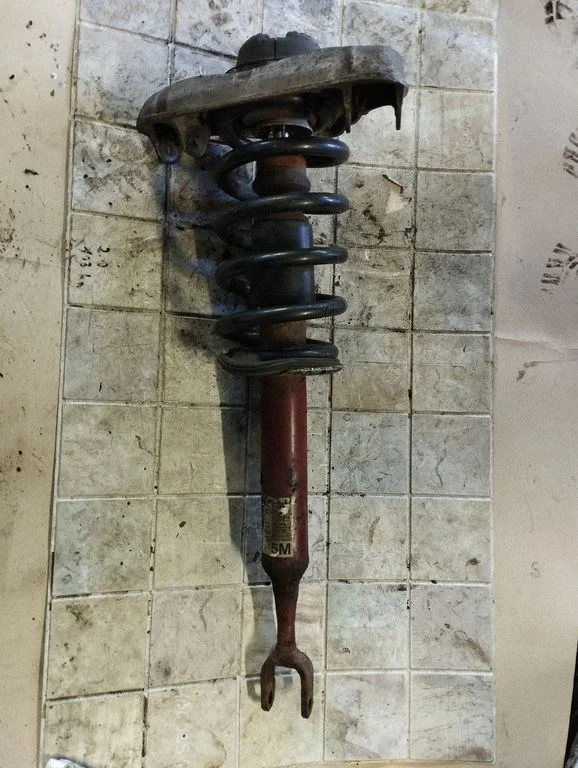 Front shock absorber with coil spring – front left