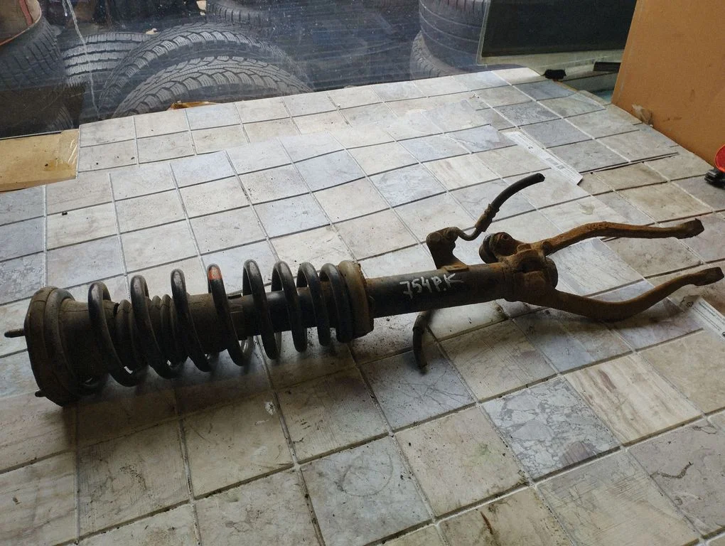 Front shock absorber with coil spring – front left