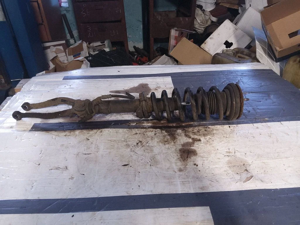 Front shock absorber with coil spring – right