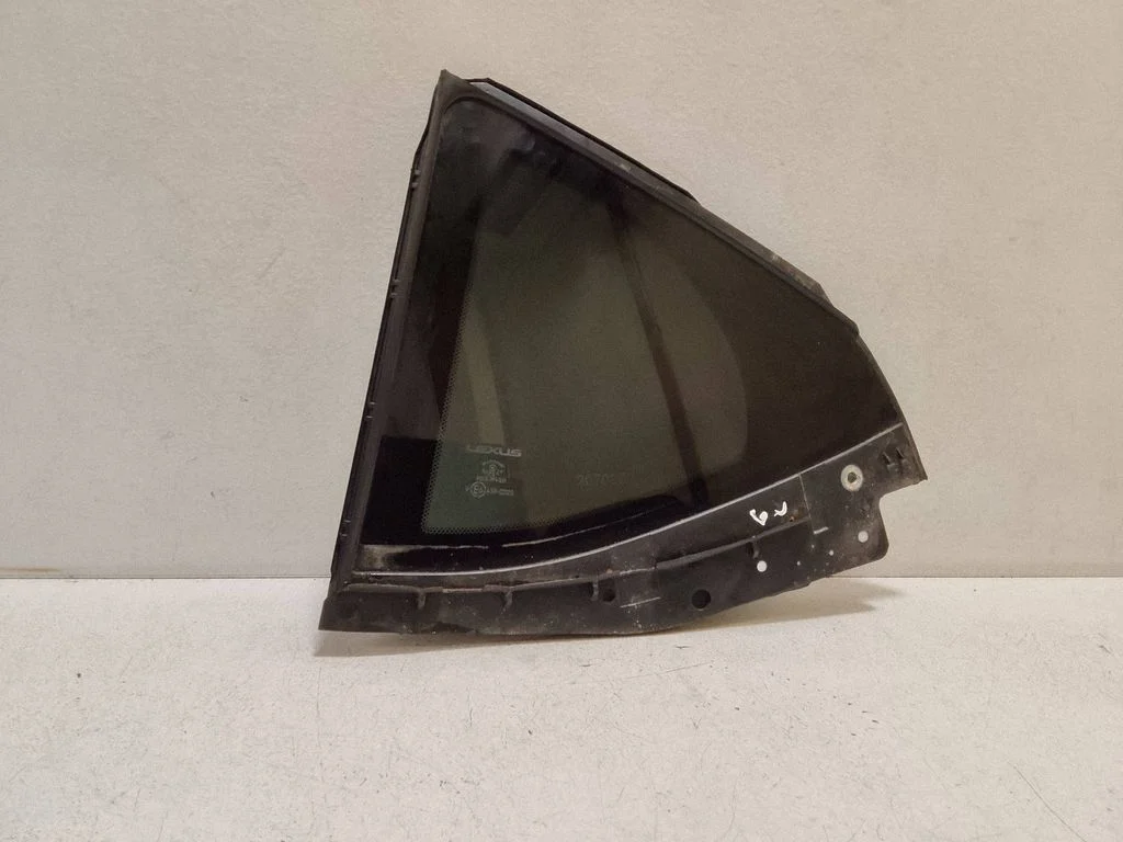 Rear vent window glass – left