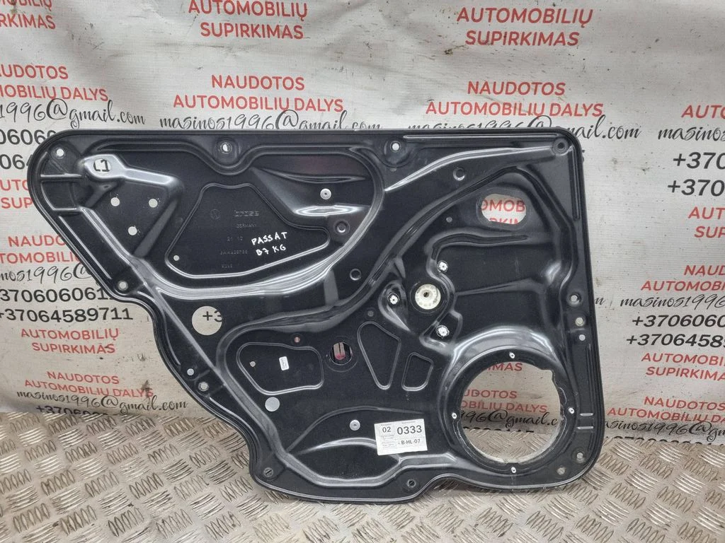 Aizmugurējā el. loga pacēlāja mehānisms bez motoriņa 3AA839755