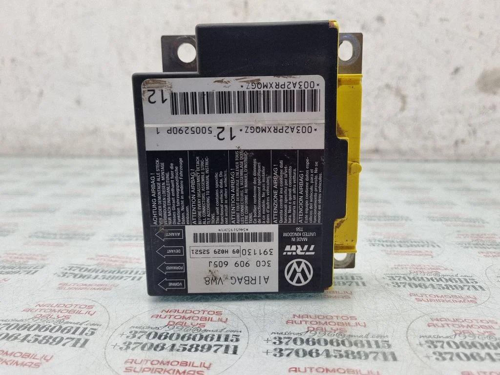 Drošības spilvenu vadības bloks 3C0909605J