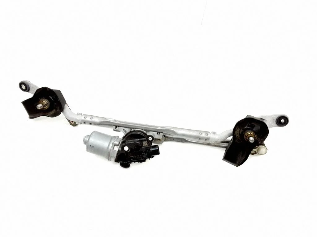 Front wiper linkage and motor