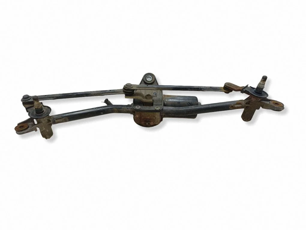 Front wiper linkage and motor