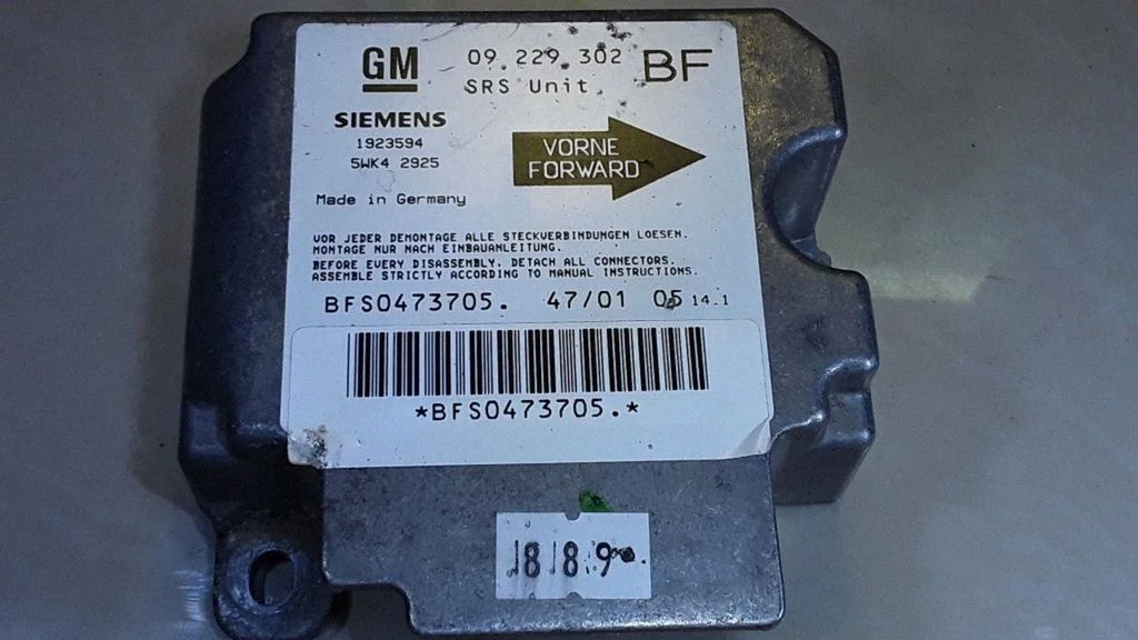 Airbag control unit/module 09229302BF