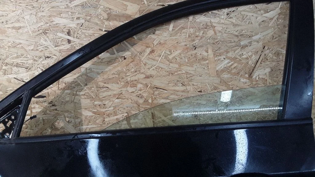 Front door window glass four-door – left