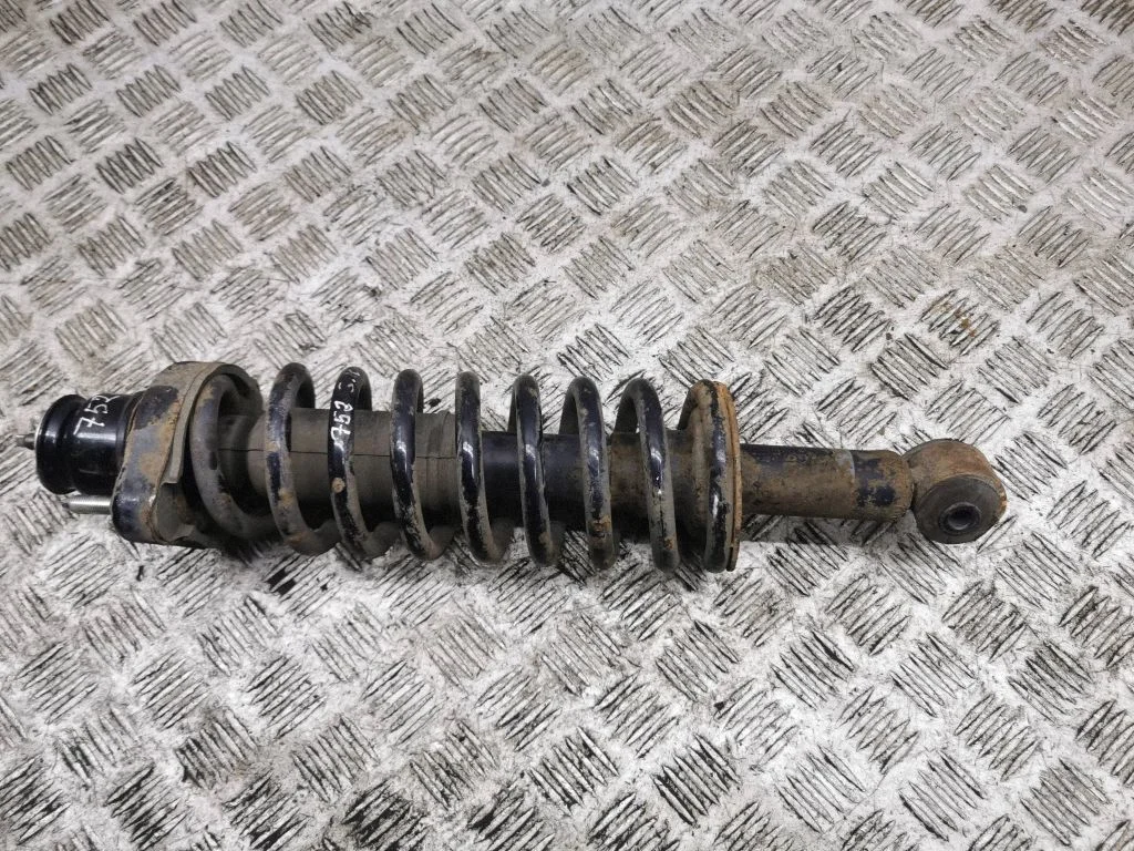 Rear shock absorber with coil spring – left