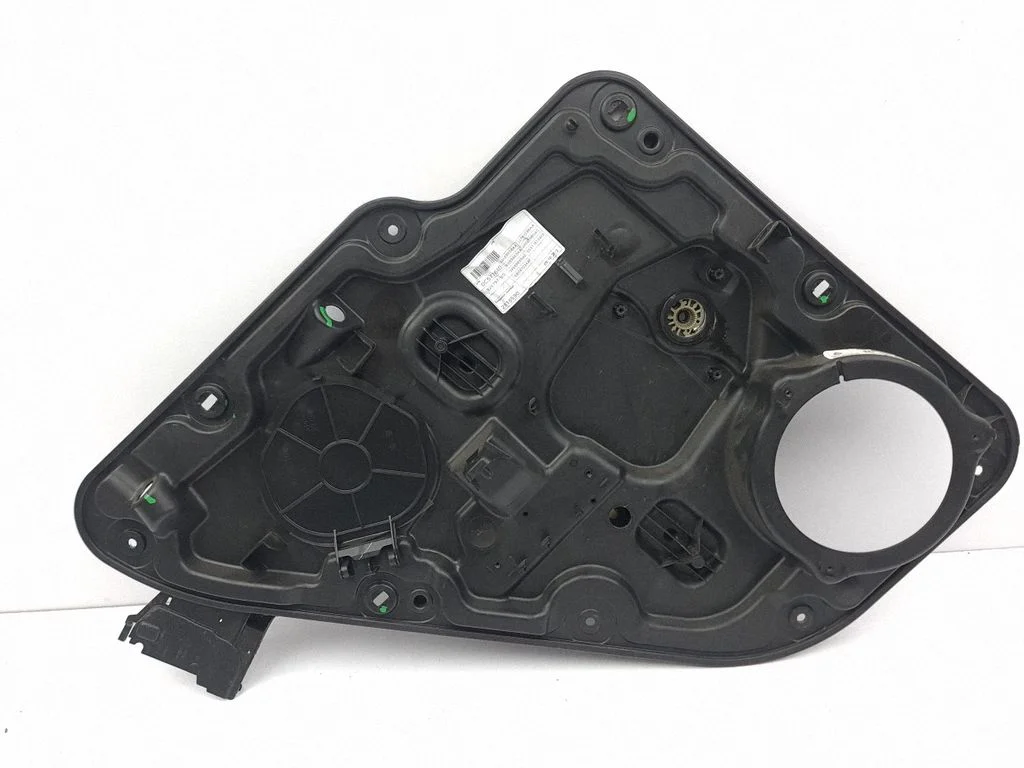 Rear window lifting mechanism without motor – left