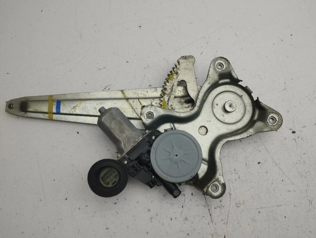Rear door window regulator with motor – left