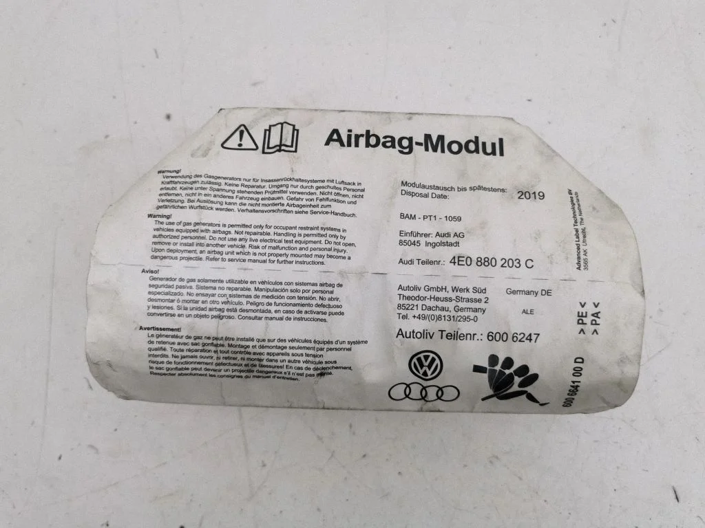 Passenger airbag 4E0880203C