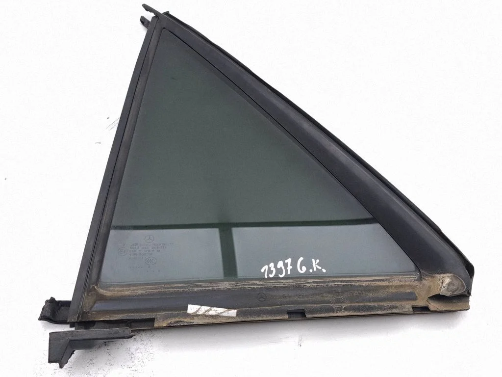 Rear vent window glass – left