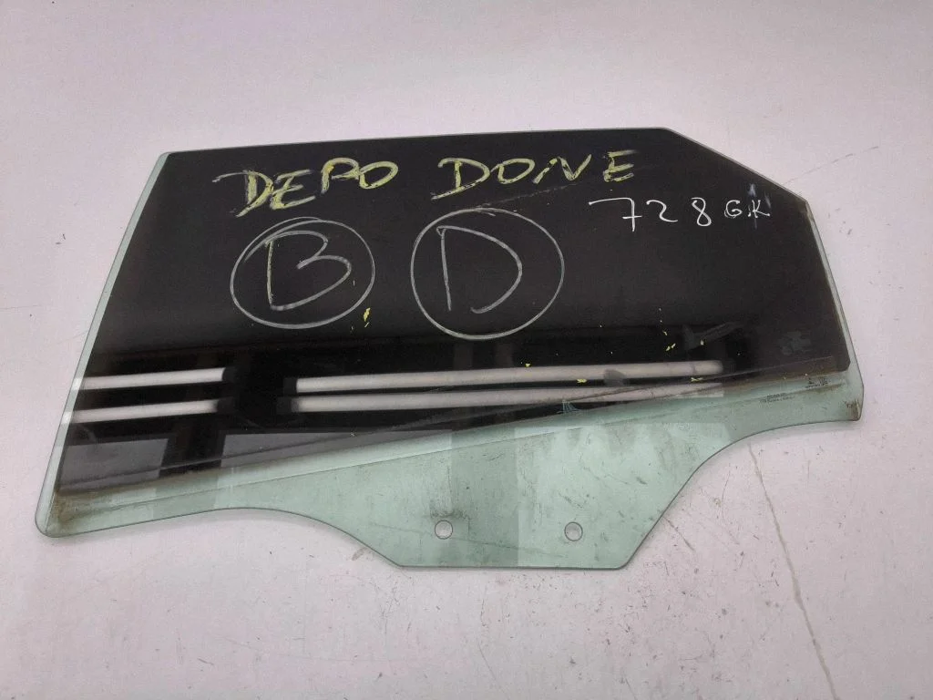 Rear door window glass – left