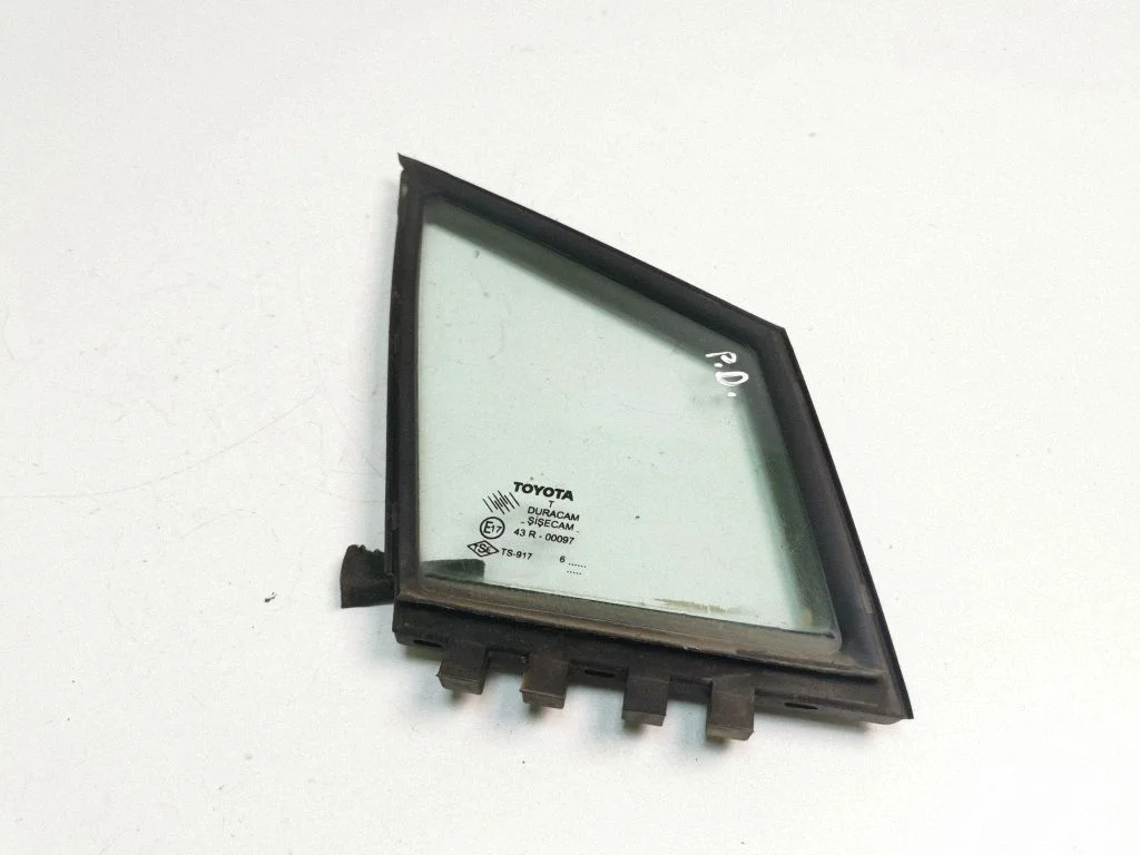 Front door vent window glass four-door – right