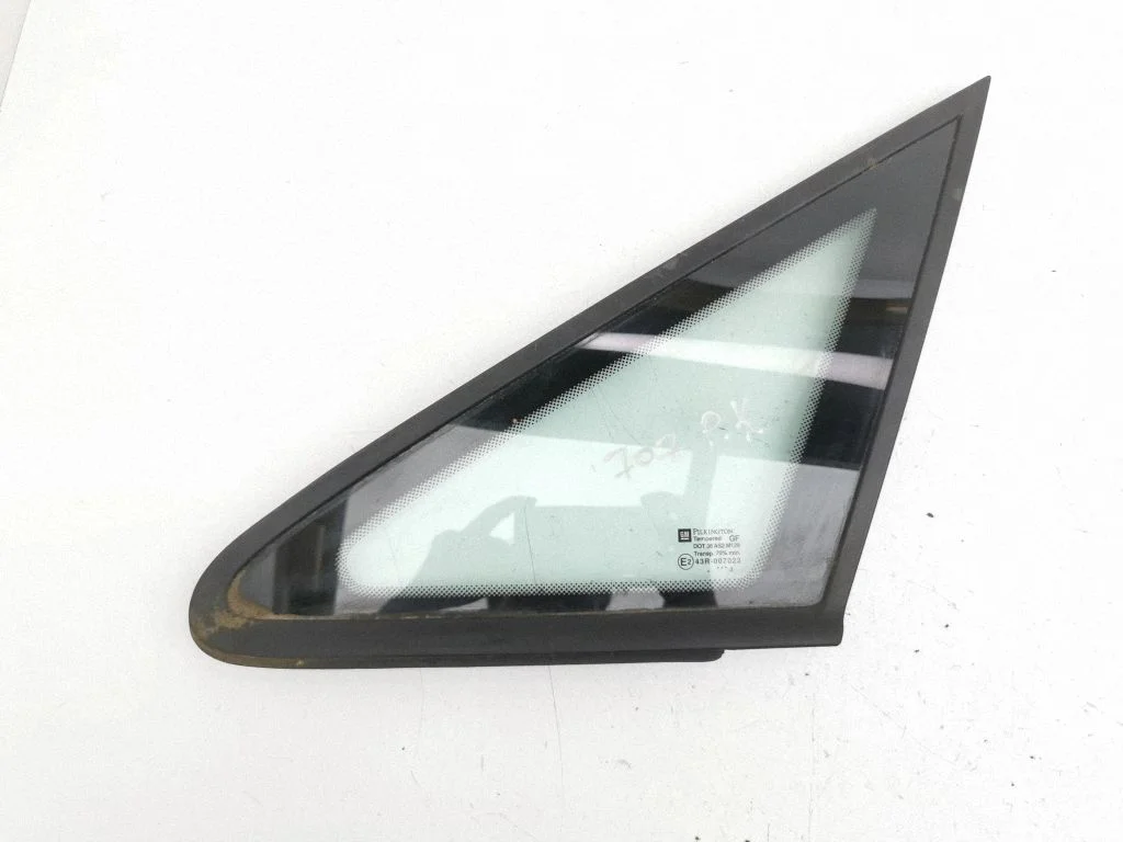 Front door vent window glass four-door – left
