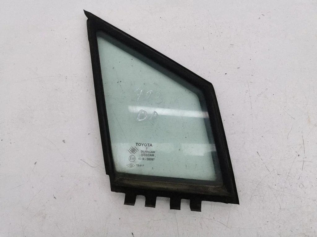 Front door vent window glass four-door – right