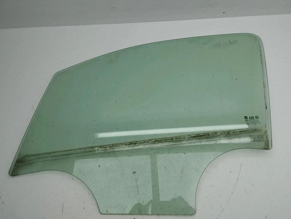 Front door window glass four-door – left