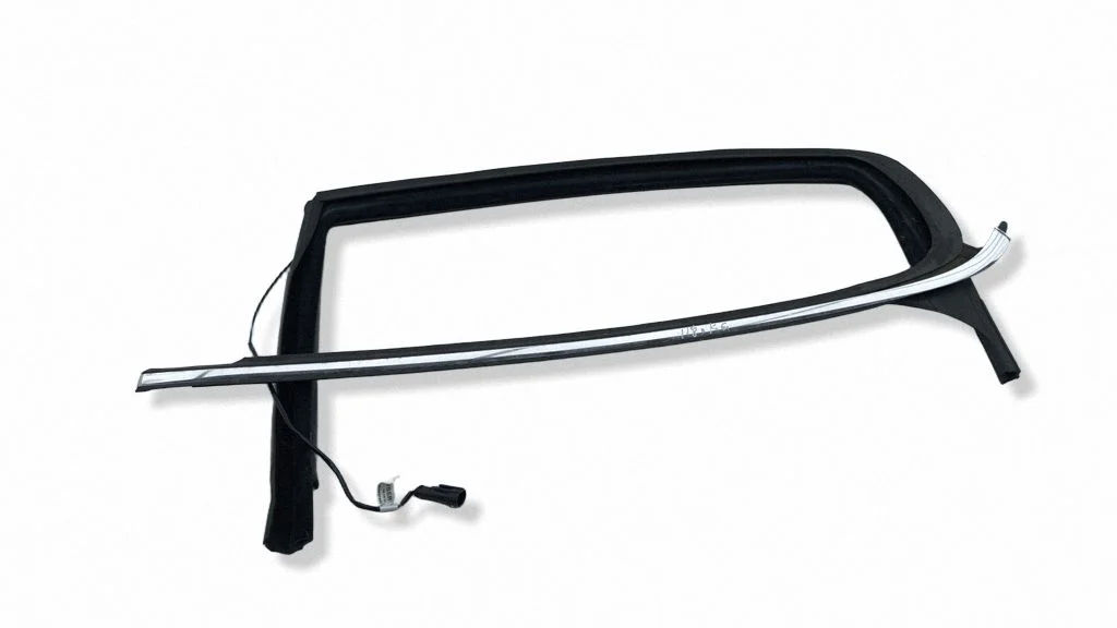 Rear door glass trim molding – left