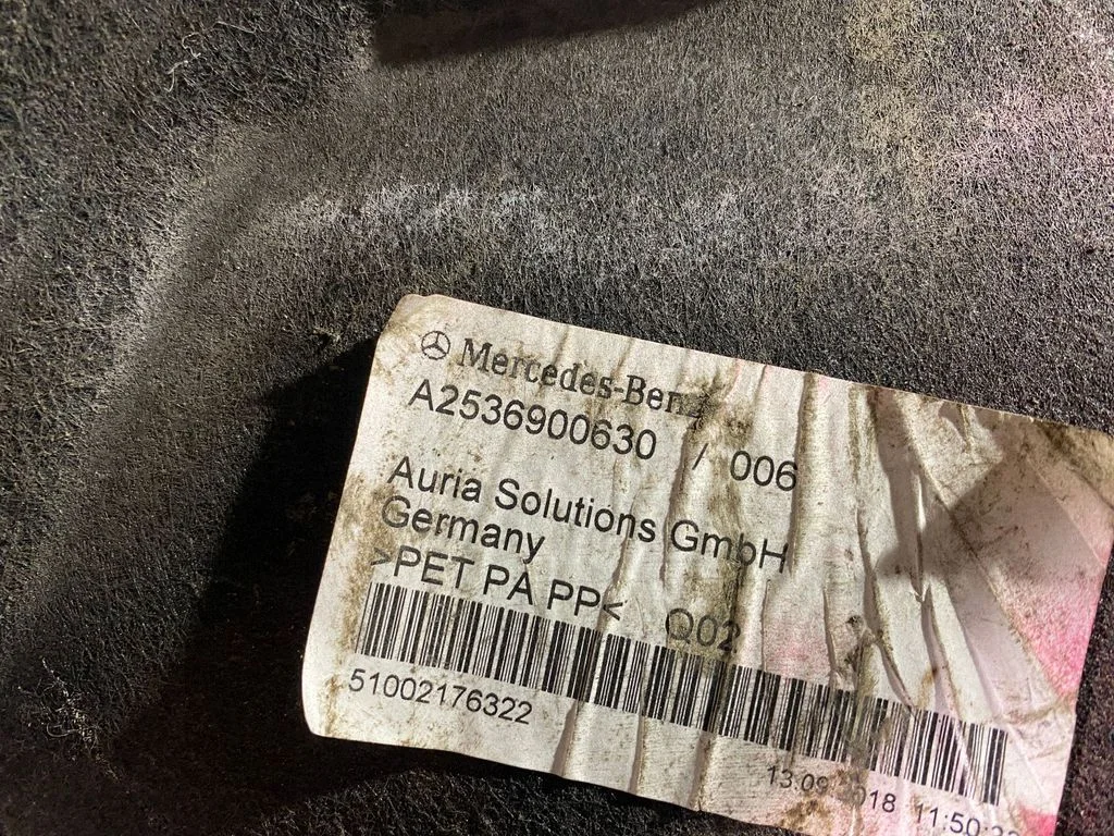 Rear arch fender liner splash guards A2536900630