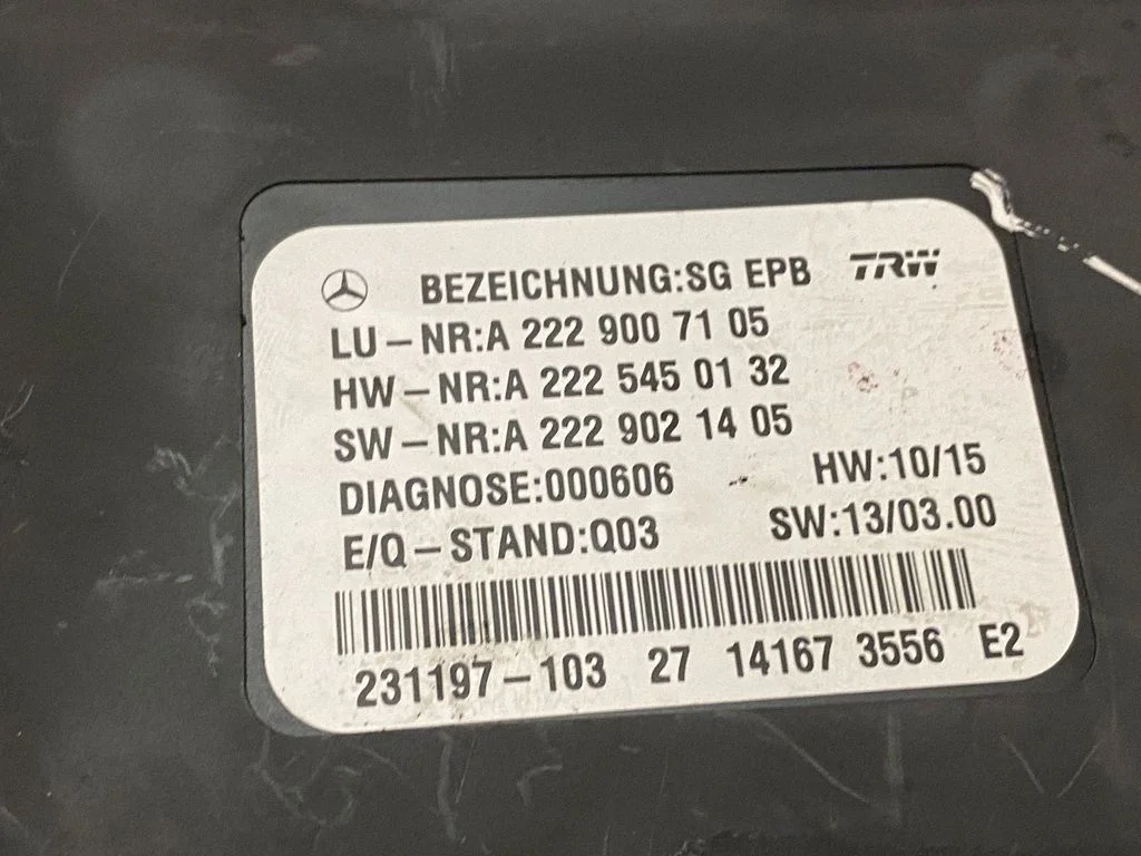 Käsipiduri juhtmoodul – Mercedes-Benz S-klass W222 (2013-)