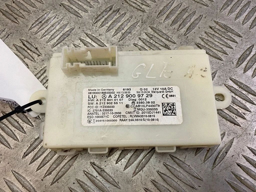 Võtmeta süsteemi KESSY (keyless) juhtplokk/moodul A2129009729
