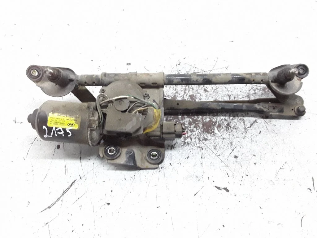 Front wiper linkage and motor