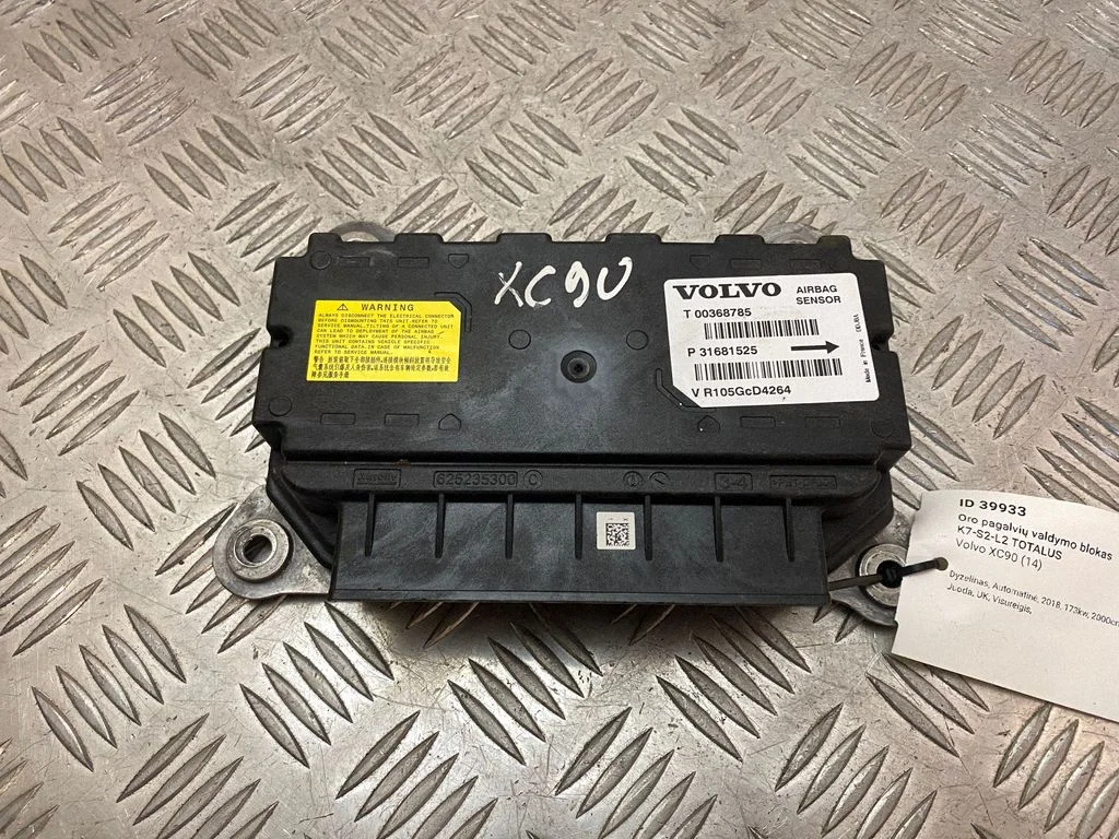 Drošības spilvenu vadības bloks – Volvo XC90 (2014-)