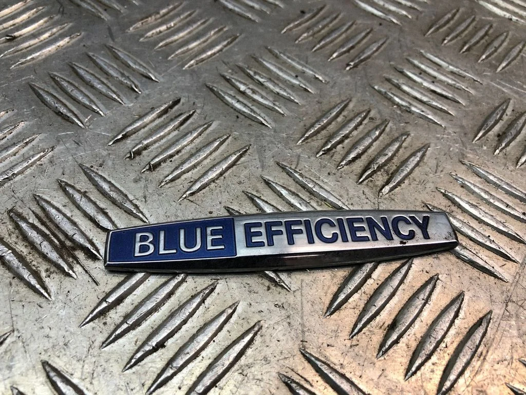 Ražotāja emblēma/modeļa burti BLUEEFFICIENCY